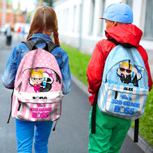 Load image into Gallery viewer, Personalized Back To School Kid's Backpack - Boss Design Backpack PopCulturePrints