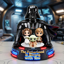 Load image into Gallery viewer, The Fatherhood Is Strong With You - Personalized Acrylic Plaque Gift for Dad, Grandpa & More Shaped Plaques PopCulturePrints