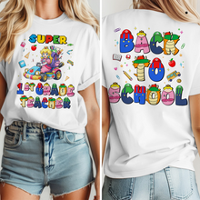 Load image into Gallery viewer, Super 1st Grade Teacher Shirt - Personalized Gifts for Back to School Shirts PopCulturePrints