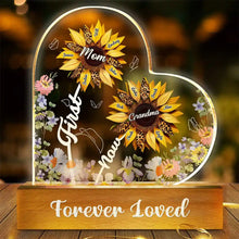 Load image into Gallery viewer, Forever Loved: Sunflower First Mom Now Grandma - Personalized Custom Shaped LED Light Gift Custom Shaped LED Light PopCulturePrints