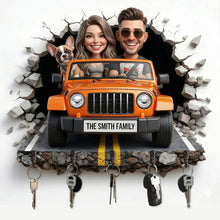 Load image into Gallery viewer, "Family Adventures Await" - Personalized Driving Roadway Acrylic Key Hanger - Custom Photo Gifts for Families Key Hanger PopCulturePrints