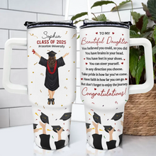 Load image into Gallery viewer, You Believed You Could, So You Did - Personalized 40oz Tumbler With Straw - Gift for Graduates, Dads & Grandpas Tumbler PopCulturePrints