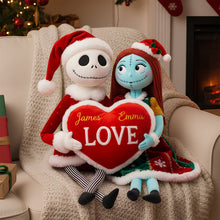 Load image into Gallery viewer, Celebrate Love This Christmas with Custom Couple Pillow - Perfect Personalized Gift for Lovebirds Pillow PopCulturePrints