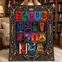 Load image into Gallery viewer, "Wrap Yourself in Adventure - Book Series Blanket, Perfect Personalized Gift for Fantasy Lovers" Blanket PopCulturePrints