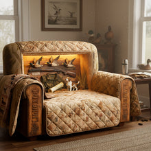 Load image into Gallery viewer, Quilted Sofa Cover for Duck Hunting Enthusiasts - Personalized Gift for Hunters Sofa Cover PopCulturePrints