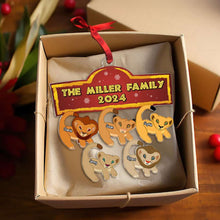 Load image into Gallery viewer, Custom Lion Family Christmas Ornament 2024 Ornament PopCulturePrints