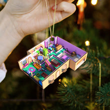Load image into Gallery viewer, Custom Movie Lover Christmas Ornament - Isometric Room Design Ornament PopCulturePrints
