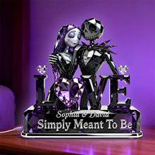 Load image into Gallery viewer, Simply Meant To Be – Spooky Couple Light Box Personalized Gifts for Couples Light Box PopCulturePrints