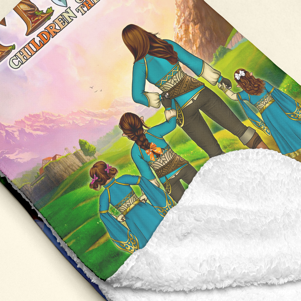 "The Legend of Mom: A Tale of Love and Adventure" - Personalized Blanket - Gift for Mom, Grandma, and More Blanket PopCulturePrints