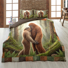 Load image into Gallery viewer, Bigfoot Couple Quilt Bedding Set - Whimsical Forest Edition Blanket PopCulturePrints