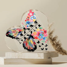 Load image into Gallery viewer, To the Best Mom - Personalized Heart Shaped Acrylic Plaque - Gift for Moms, Grandmas, and Loved Ones Acrylic Plaque PopCulturePrints