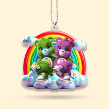Load image into Gallery viewer, Personalized Rainbow Couple Car Hanging Ornament - Joyful Gift for Lovebirds Ornament PopCulturePrints