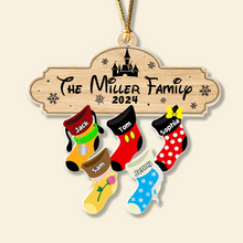 Load image into Gallery viewer, Personalized Christmas Family Stocking Ornament Ornament PopCulturePrints