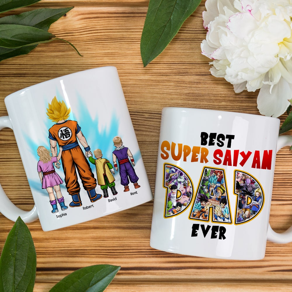 Best Super Saiyan Dad Personalized Coffee Mug Coffee Mug PopCulturePrints