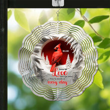 Load image into Gallery viewer, Personalized Memorial Wind Spinner with Red Cardinal Design Ornament PopCulturePrints