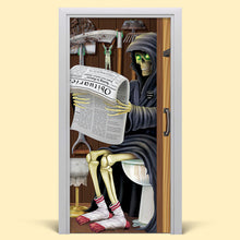 Load image into Gallery viewer, Spooky Skeleton Restroom Door Cover - Funny Halloween Decor 04HUTI040924 Door Covers PopCulturePrints