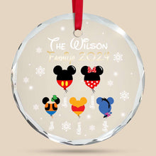 Load image into Gallery viewer, Personalized Family Christmas Crystal Ornament 2024 Ornament PopCulturePrints