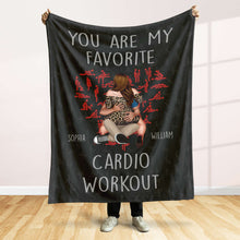 Load image into Gallery viewer, Customizable Cardio Workout Blanket - You Are My Favorite Design Blanket PopCulturePrints