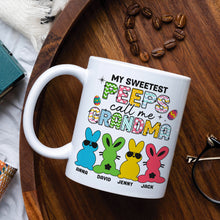 Load image into Gallery viewer, Personalized Easter Coffee Mug for Grandma - My Sweetest Peeps Coffee Mug PopCulturePrints