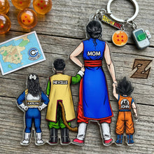 Load image into Gallery viewer, "Empowered Warrior Mom: A Tribute to Love" - Ultimate Warrior Mom Keychain - Personalized Gift for Mom, Grandma & More Keychains PopCulturePrints