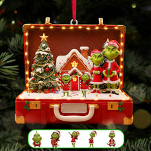 Load image into Gallery viewer, "Spread Holiday Cheer with Our Personalized Grinch Family Ornament" - Custom Acrylic Ornament for Family, Friends, and Loved Ones Ornament PopCulturePrints