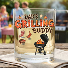 Load image into Gallery viewer, “Grill Together, Stay Together” - Personalized Grilling Buddy Dad and Kids Glass - Gift for Dad, Grandpa, Family Glass PopCulturePrints