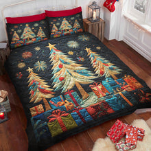 Load image into Gallery viewer, Festive Snowman Christmas Quilt Bed Set - Cozy Holiday Bedding | Valentine's Day Gifts Blanket PopCulturePrints