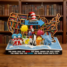 Load image into Gallery viewer, The More That You Read, The More Things You Will Know - Personalized Acrylic Plaque for Book Lovers Shaped Plaques PopCulturePrints