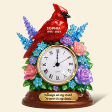 Load image into Gallery viewer, Always on my mind, Forever in my heart - Memorial Desk Clock Plaque, Personalized Gift for Loved Ones Clock Plaques PopCulturePrints