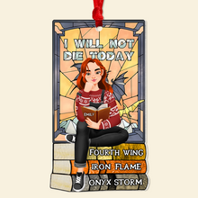 Load image into Gallery viewer, Personalized Ornament for Book Lovers - Girl Reading on Book Stack Ornament PopCulturePrints