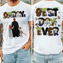 Load image into Gallery viewer, “The Best Day Ever!” - Personalized Galaxy Dad Shirt - Gift for Dad, Grandpa, and Father Figures Shirts PopCulturePrints