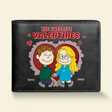 Load image into Gallery viewer, Personalized PU Leather Wallet for Couples - Sweetest Valentines Leather Wallet PopCulturePrints