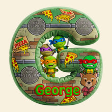 Load image into Gallery viewer, Personalized Alphabet Adventure Pillow - A Fun Gift for Kids Pillow PopCulturePrints