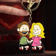 Load image into Gallery viewer, Personalized Cartoon Couple Keychain - Perfect Gift for Lovebirds Keychains PopCulturePrints
