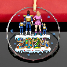 Load image into Gallery viewer, Personalized Family Christmas Ornament - 2024 Anime Theme Ornament PopCulturePrints