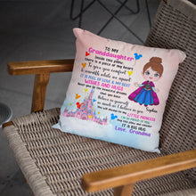 Load image into Gallery viewer, Personalized Granddaughter Inspirational Pillow - Proud Grandma Gift Pillow PopCulturePrints