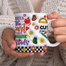 Load image into Gallery viewer, Personalized Retro Christmas Teacher Coffee Mug - Custom Gift for Teachers Coffee Mug PopCulturePrints