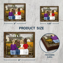 Load image into Gallery viewer, Mother & Daughter: A Bond That Can't Be Broken - Personalized LED Light Wooden Plaque LED Light Wooden Plaque PopCulturePrints