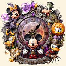 Load image into Gallery viewer, Embrace the Spooky Spirit - Personalized Halloween Family Clock Hanging Wall Clock PopCulturePrints