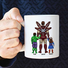 Load image into Gallery viewer, Personalized Superhero Mug for Dad - Custom Gift Coffee Mug PopCulturePrints