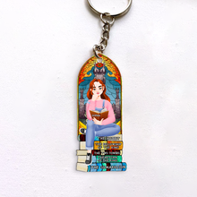 Load image into Gallery viewer, Custom American Football Lover Keychain with Personalized Name and Number Keychains PopCulturePrints