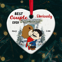 Load image into Gallery viewer, Personalized Couple Christmas Ornament | Best Couple Ever | Valentine's Day Gifts Ornament PopCulturePrints