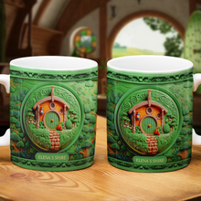 Load image into Gallery viewer, Personalized Fantasy Adventure Coffee Mug - Custom Hobbit House Design Coffee Mug PopCulturePrints