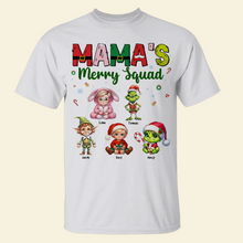 Load image into Gallery viewer, Mama's Merry Squad Personalized Christmas Sweatshirt Shirts PopCulturePrints