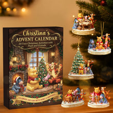 Load image into Gallery viewer, Celebrate Each Day: Personalized Christmas Advent Calendar with Pooh and Friends - Unique Gift for Kids and Family Advent Calendar PopCulturePrints