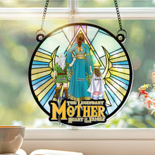 Load image into Gallery viewer, "The Legendary Mother: Heart of the Family" - Personalized Suncatcher Ornament for Mom and Grandma Ornament PopCulturePrints