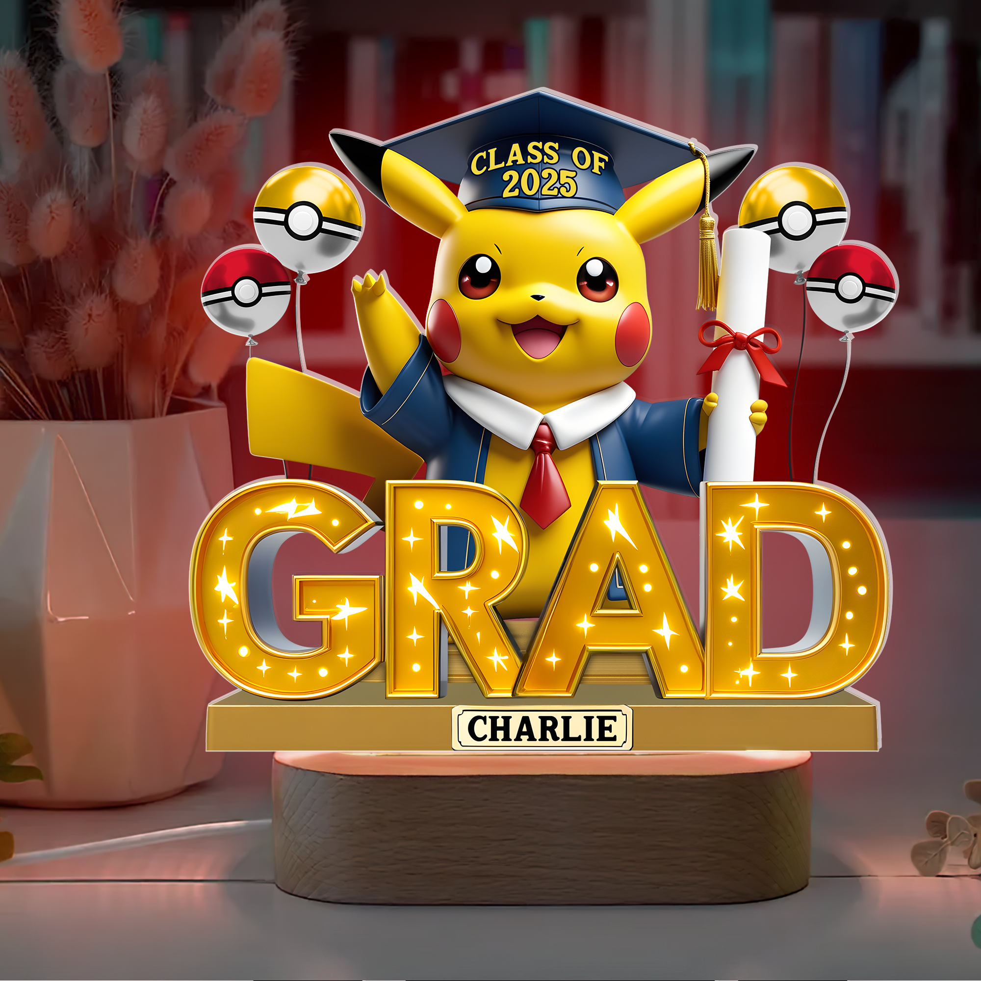 Celebrate Your Achievement - Graduation LED Light with Oval Base - Personalized Gifts for Graduates Led Night Light PopCulturePrints