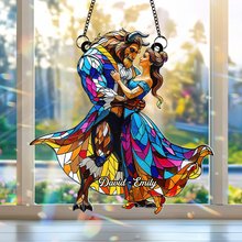 Load image into Gallery viewer, “Love Through the Ages” - Personalized Suncatcher Ornament for Couples Ornament PopCulturePrints