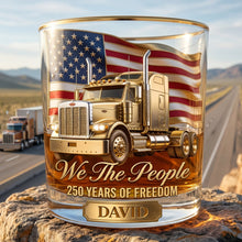 Load image into Gallery viewer, 250 Years Of Freedom Round Glass - Personalized Gifts For Trucker Lovers 03pglu110626 Glass PopCulturePrints