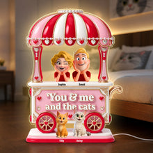 Load image into Gallery viewer, You & Me and the Cats Light Box - Personalized Gifts for Couples